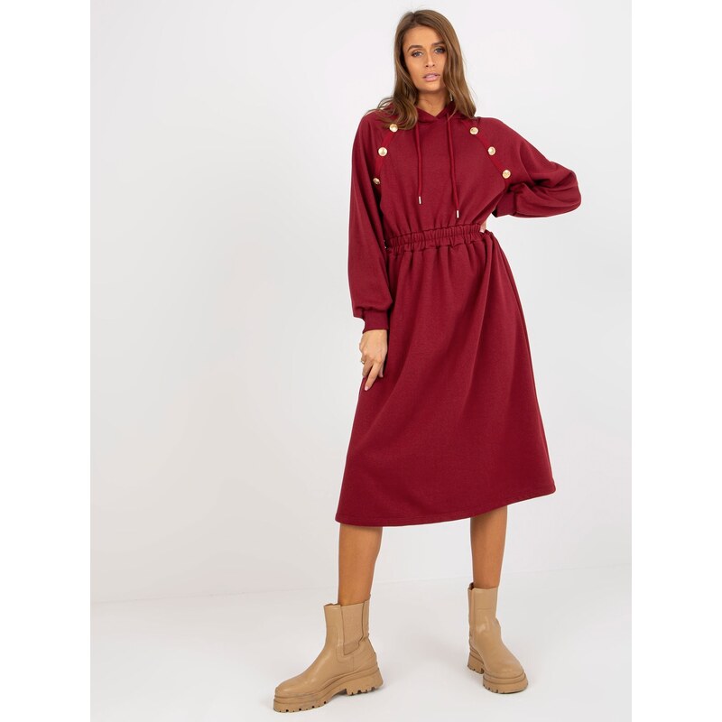 RELEVANCE Dress-RV-SK-8336.12P-burgundy