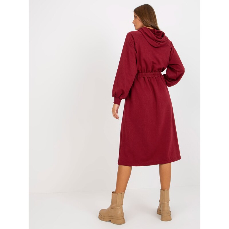 RELEVANCE Dress-RV-SK-8336.12P-burgundy