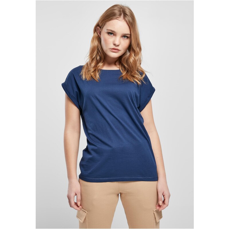 Urban Classics Women's spaceblue Extended Shoulder T-Shirt