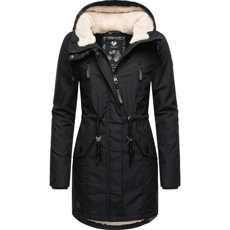 Ragwear Zimska jakna 'Elsie' črna / bela