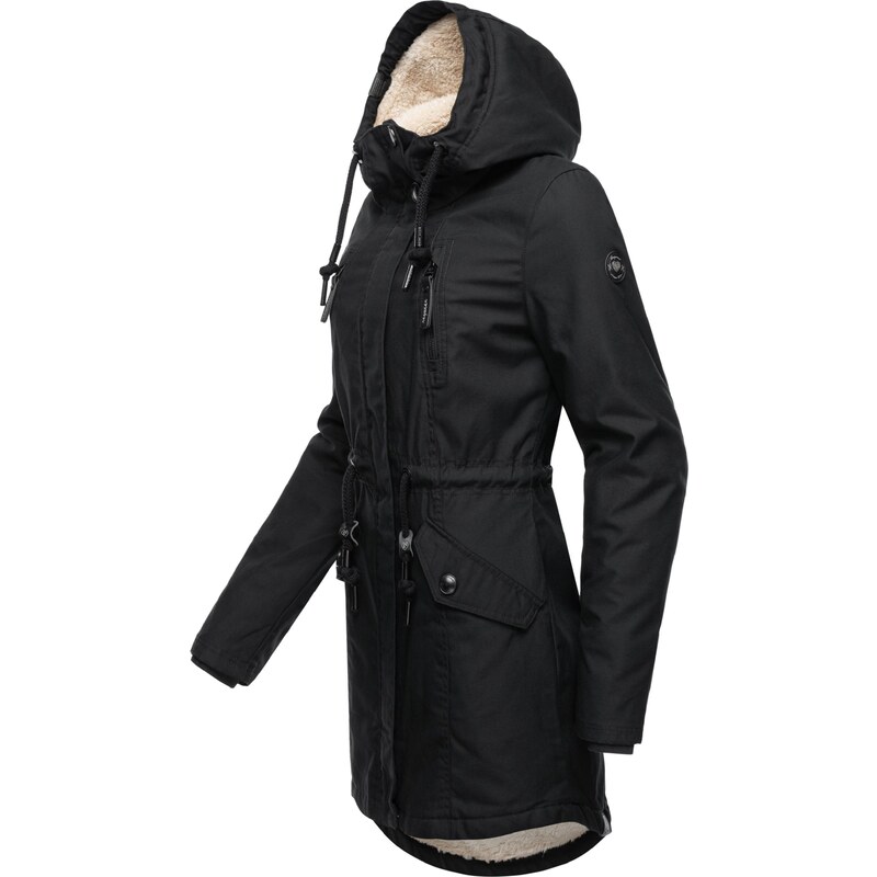 Ragwear Zimska jakna 'Elsie' črna / bela