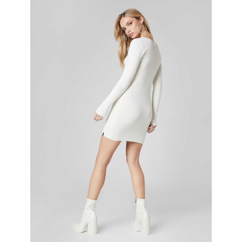 VIERVIER Pletena obleka 'Hedi' off-bela