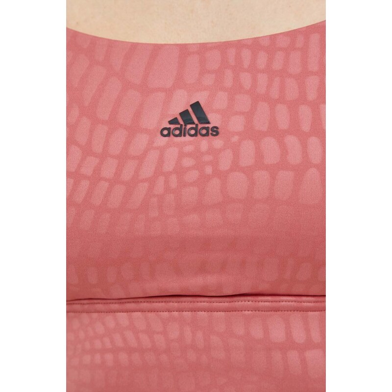 Športni modrček adidas Performance Powerimpact roza barva
