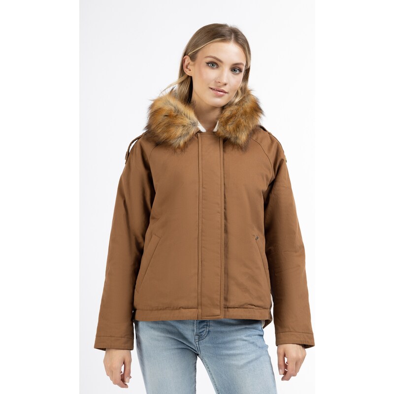 DreiMaster Vintage Zimska jakna konjak / bela