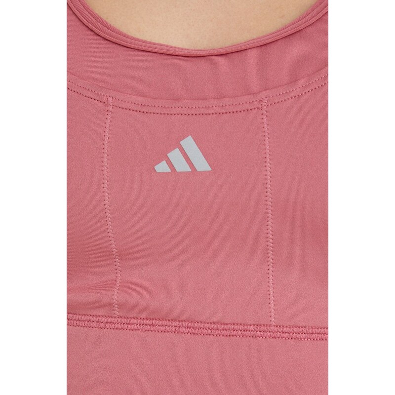 Športni modrček adidas Performance roza barva