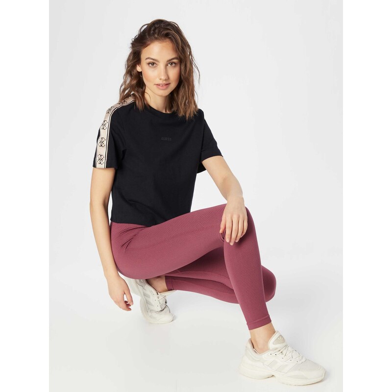 GUESS Funkcionalna majica 'BRITNEY' bež / črna / bela