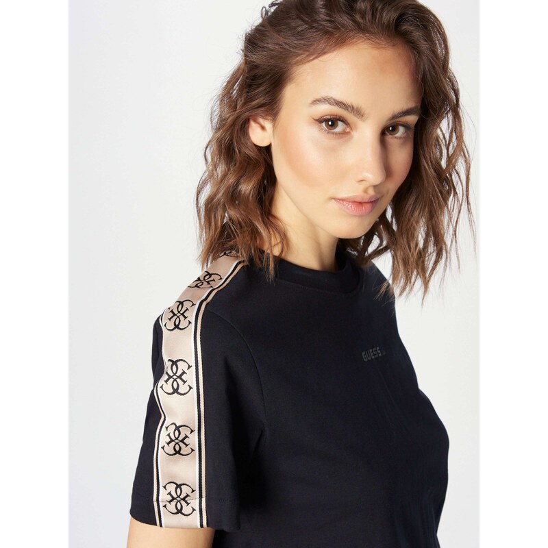 GUESS Funkcionalna majica 'BRITNEY' bež / črna / bela