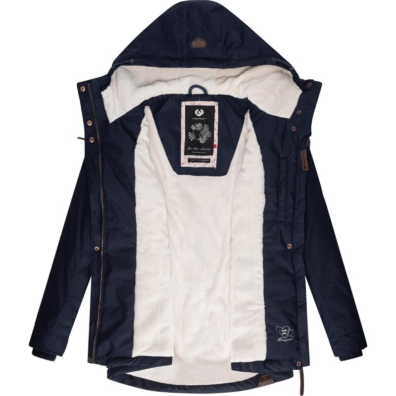 Ragwear Zimska jakna 'Monade' mornarska / rjava / off-bela