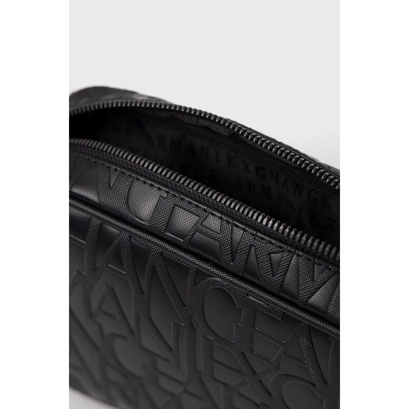 Kozmetična torbica Armani Exchange črna barva
