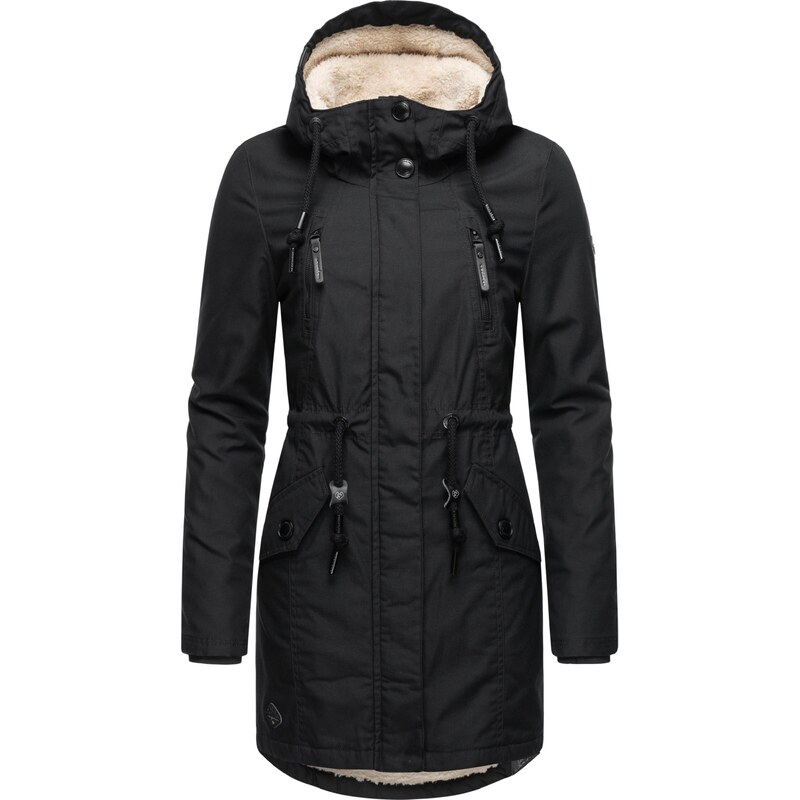 Ragwear Zimska jakna 'Elsie' črna / bela