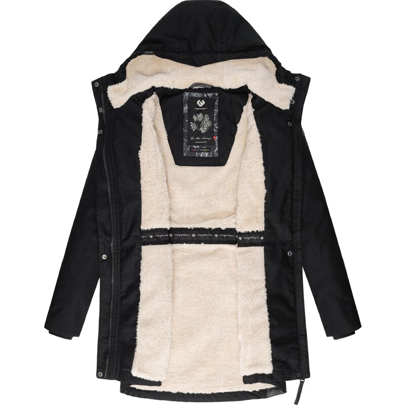 Ragwear Zimska jakna 'Elsie' črna / bela