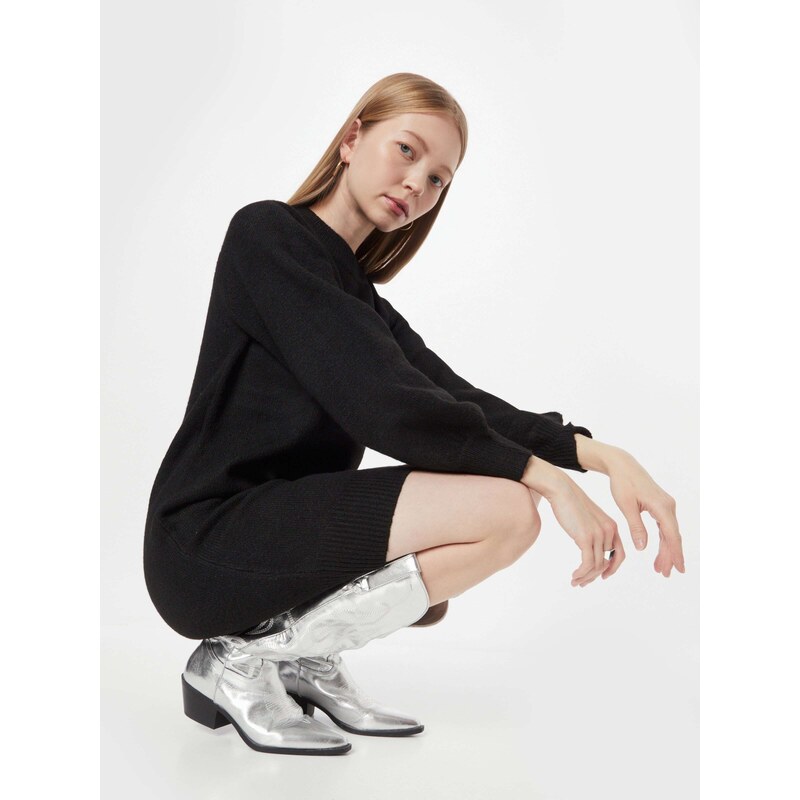 Warehouse Pletena obleka črna