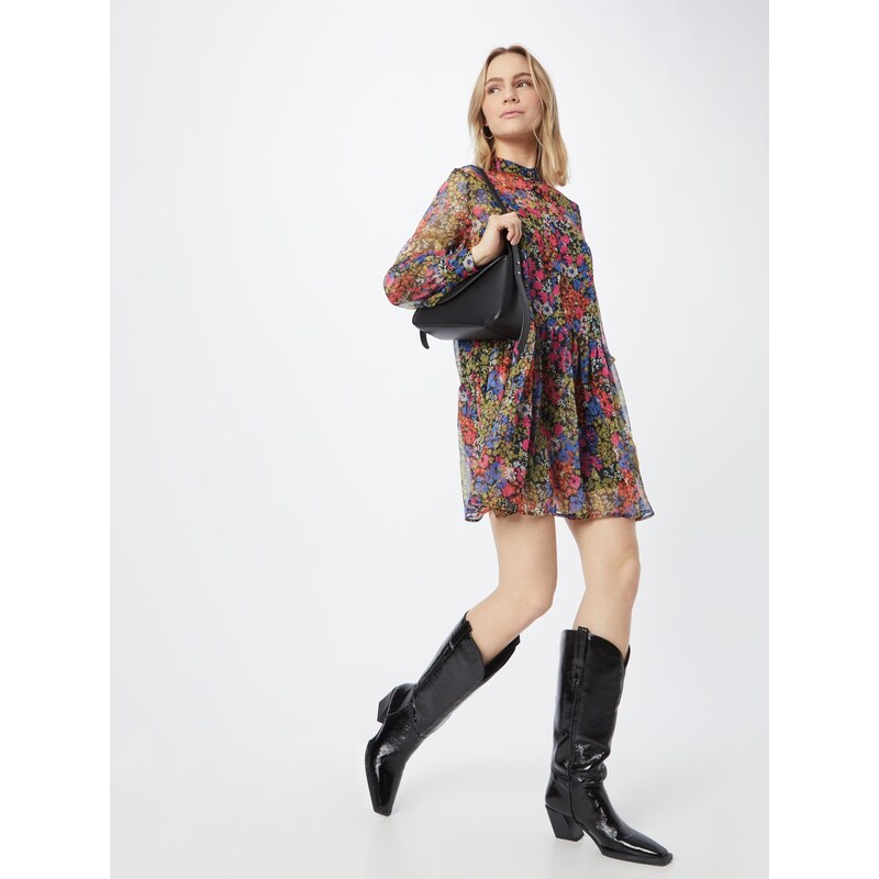 Warehouse Dolga srajca modra / oliva / roza / črna