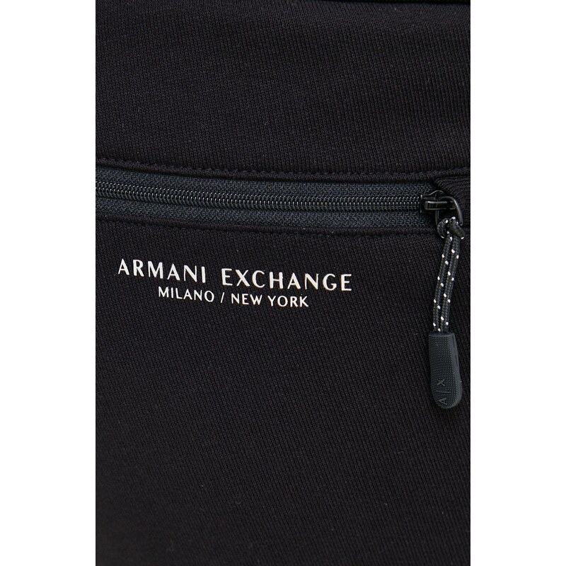 Bombažne kratke hlače Armani Exchange moški, črna barva
