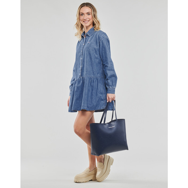 Tommy Jeans Kratke obleke TJW CHAMBRAY SHIRT DRESS Tommy Jeans