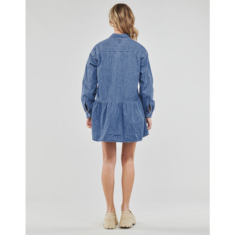 Tommy Jeans Kratke obleke TJW CHAMBRAY SHIRT DRESS Tommy Jeans