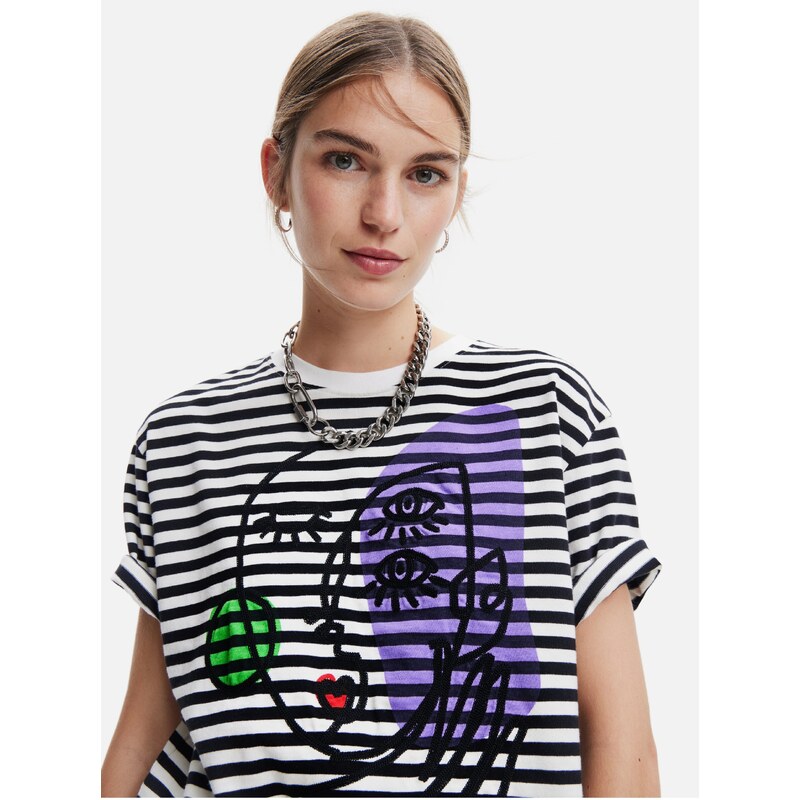 DESIGUAL SHORT SLEEVE T-SHIRT WOMEN BLACK