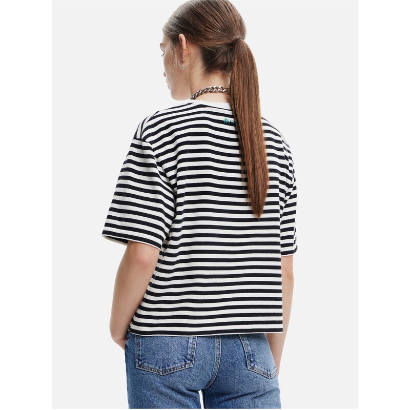 DESIGUAL SHORT SLEEVE T-SHIRT WOMEN BLACK