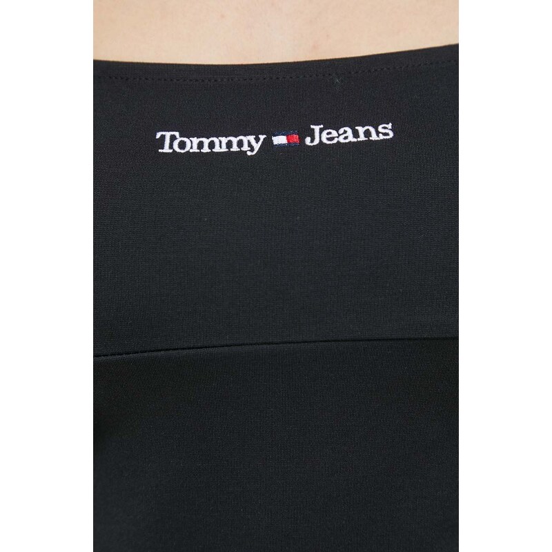 Obleka Tommy Jeans črna barva