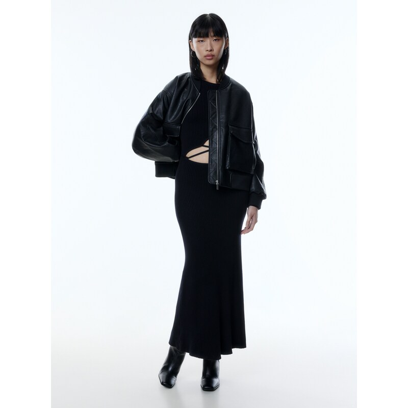 EDITED Pletena obleka 'Invana' črna