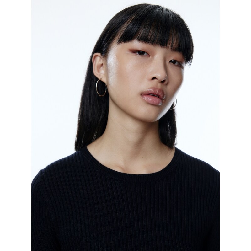 EDITED Pletena obleka 'Invana' črna