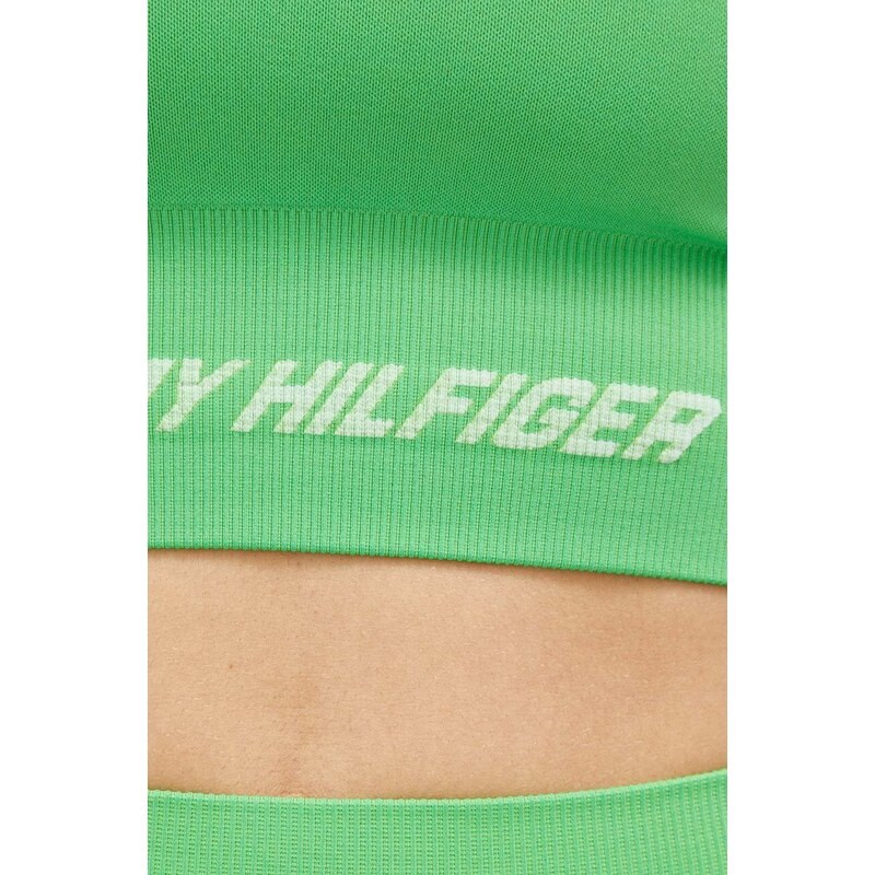 Športni modrček Tommy Hilfiger zelena barva