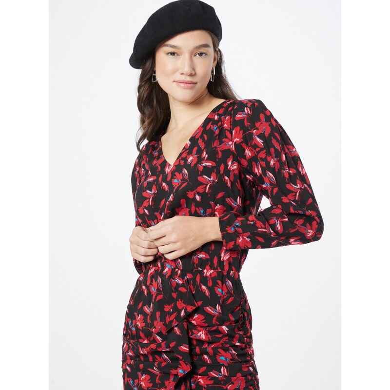 IKKS Obleka azur / rubin rdeča / črna / bela