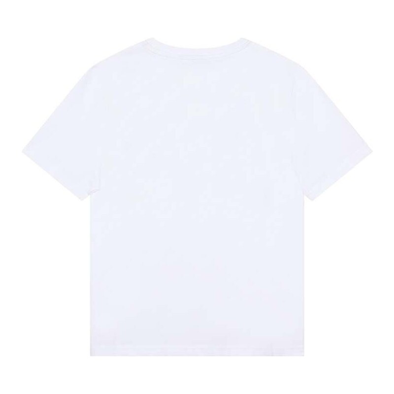 Otroška bombažna kratka majica BOSS bela barva