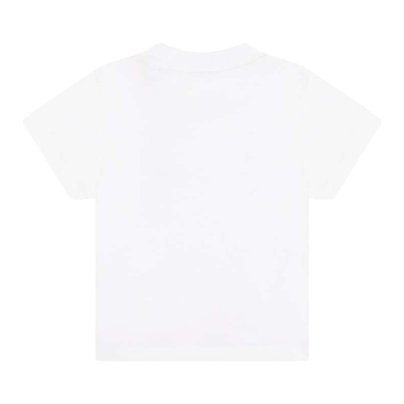 Kratka majica za dojenčka BOSS bela barva