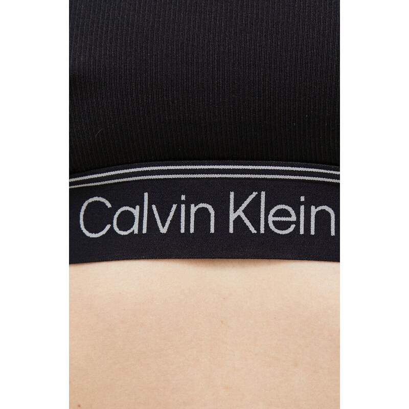Športni modrček Calvin Klein Performance CK Athletic črna barva