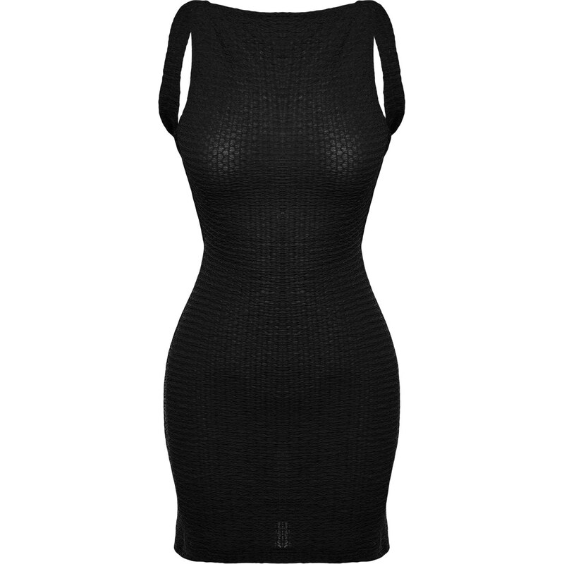 Ženska obleka Trendyol TBESS23EL00077/Black