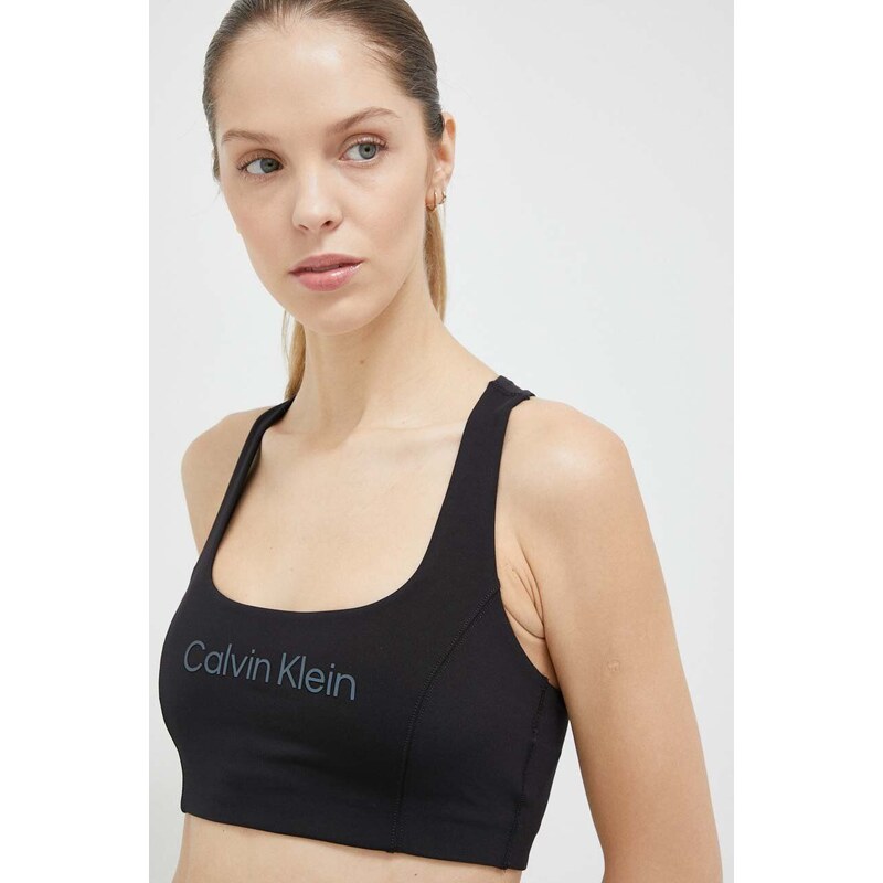 Športni modrček Calvin Klein Performance Essentials črna barva