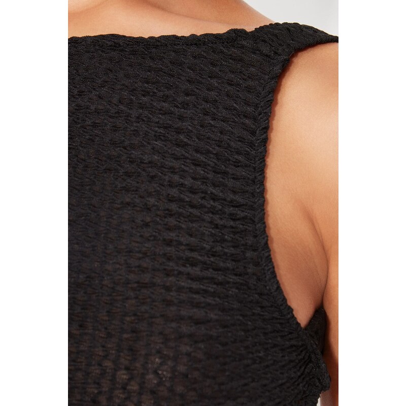 Ženska obleka Trendyol TBESS23EL00077/Black