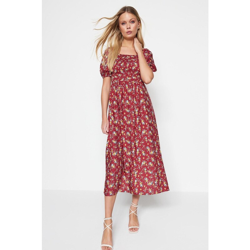 Ženska obleka Trendyol Floral Patterned