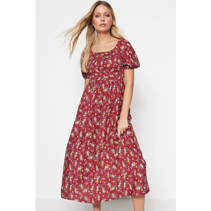 Ženska obleka Trendyol Floral Patterned