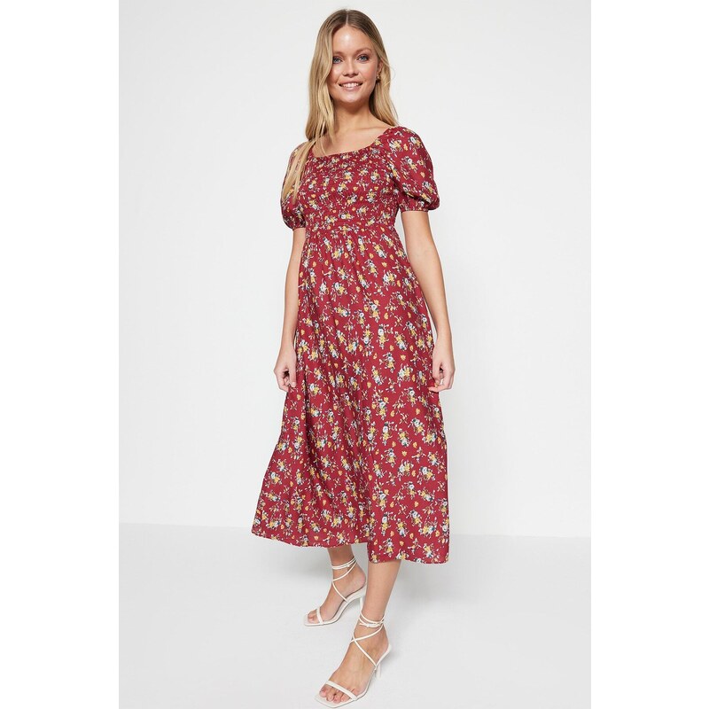 Ženska obleka Trendyol Floral Patterned