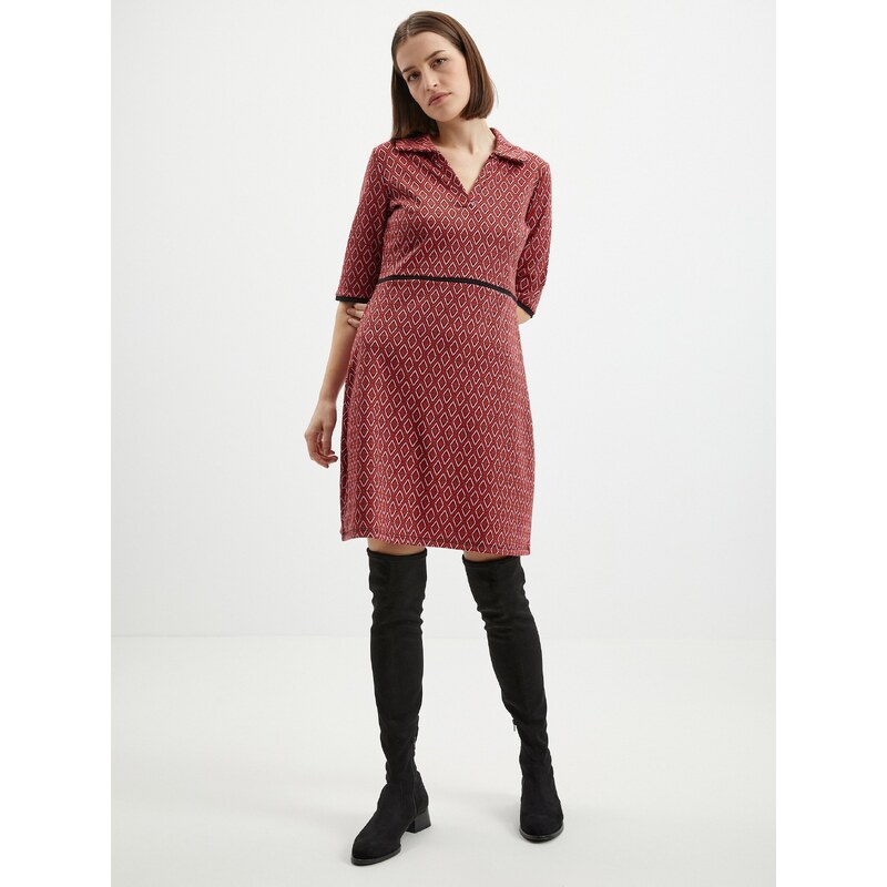 Orsay Pink-Red Women Patterned Dress - Women