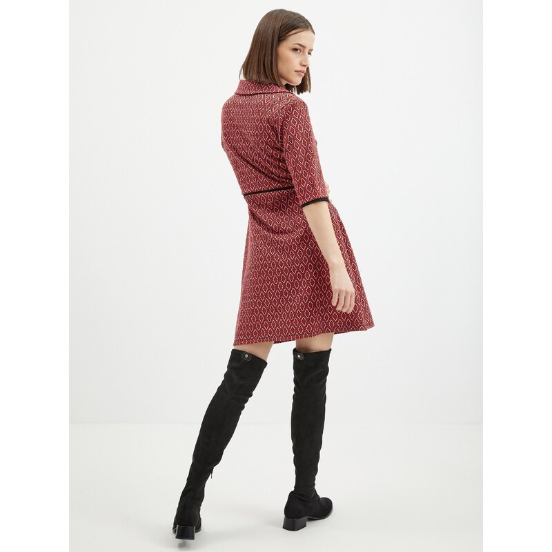 Orsay Pink-Red Women Patterned Dress - Women