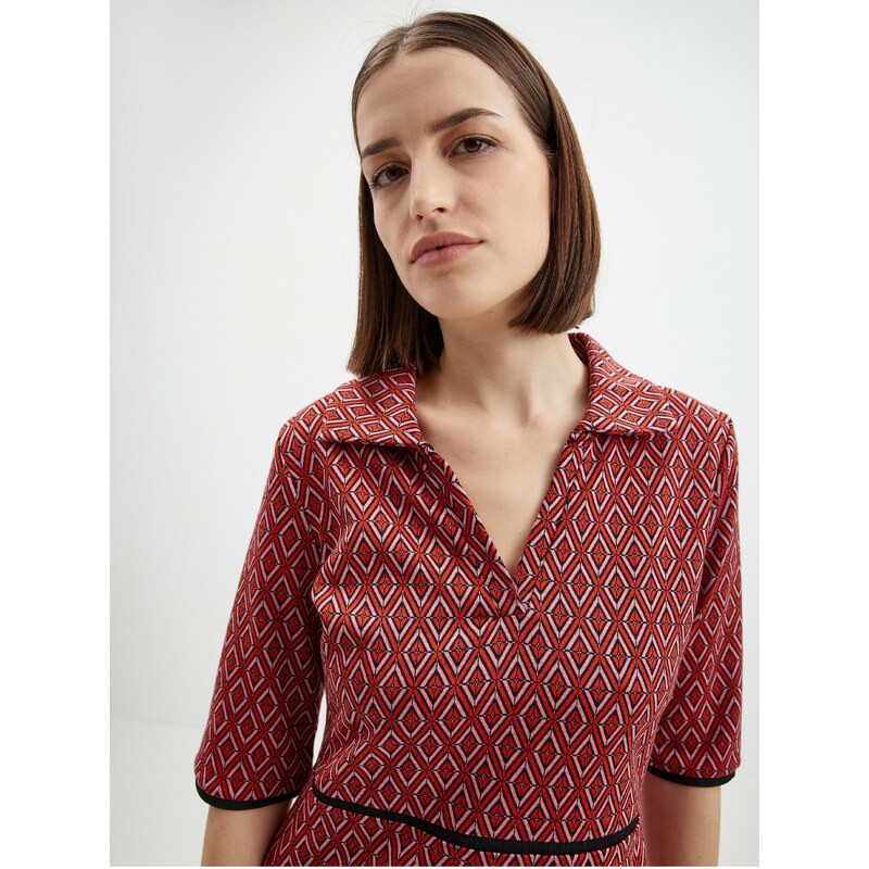 Orsay Pink-Red Women Patterned Dress - Women