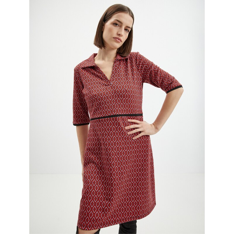 Orsay Pink-Red Women Patterned Dress - Women