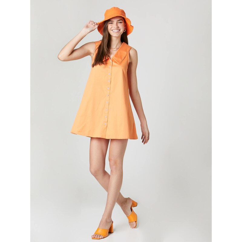 florence by mills exclusive for ABOUT YOU Dolga srajca 'Farmers Market' oranžna
