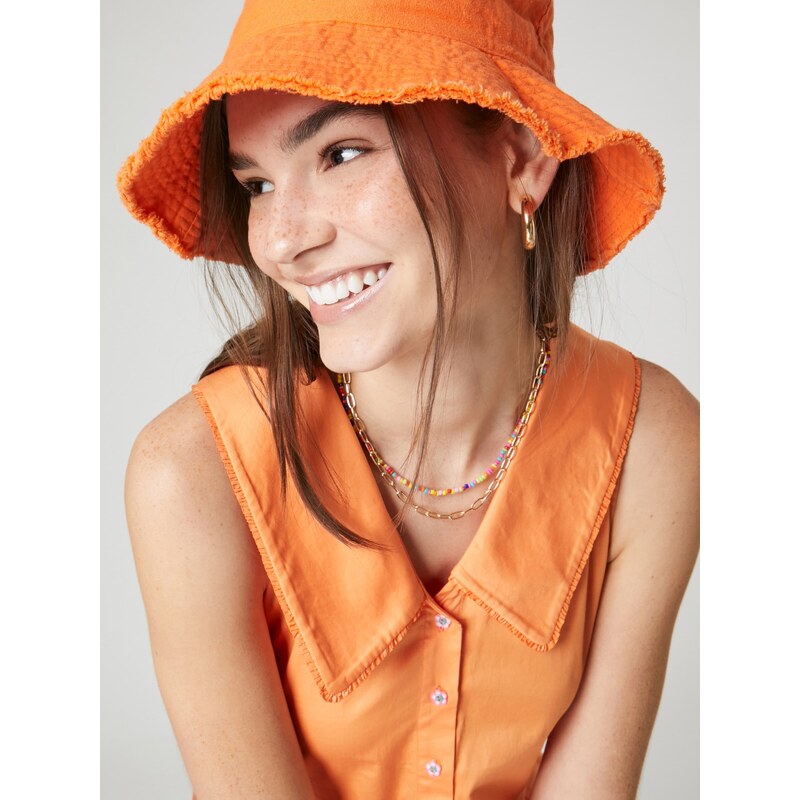florence by mills exclusive for ABOUT YOU Dolga srajca 'Farmers Market' oranžna