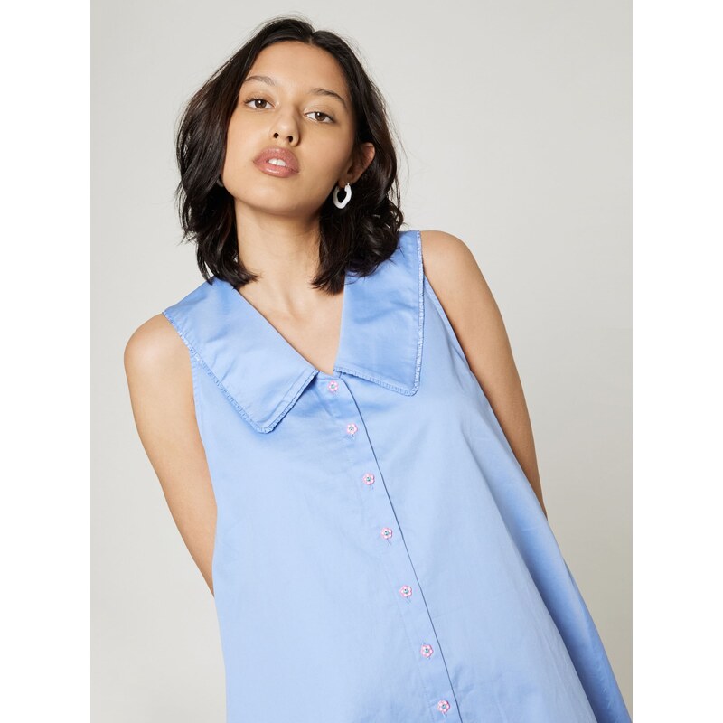 florence by mills exclusive for ABOUT YOU Dolga srajca 'Farmers Market' svetlo modra