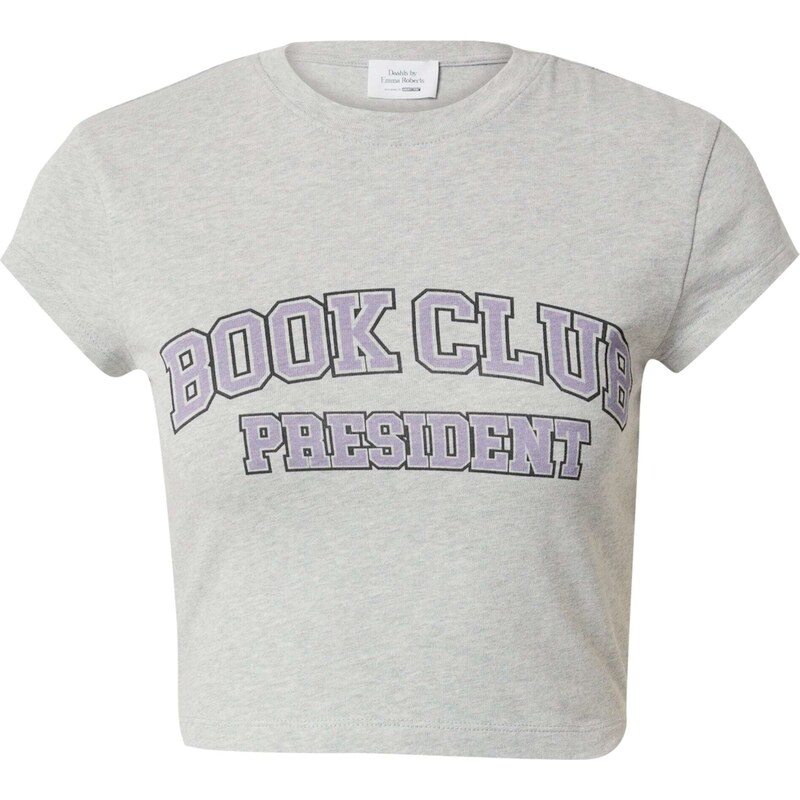 Daahls by Emma Roberts exclusively for ABOUT YOU Majica 'Cara' siva / pastelno lila / črna