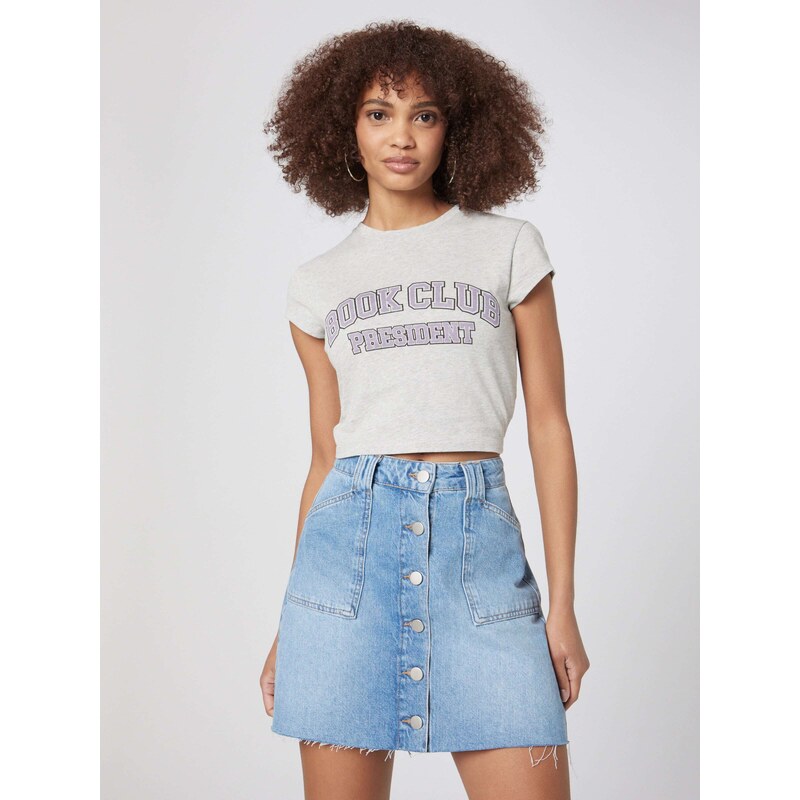 Daahls by Emma Roberts exclusively for ABOUT YOU Majica 'Cara' siva / pastelno lila / črna