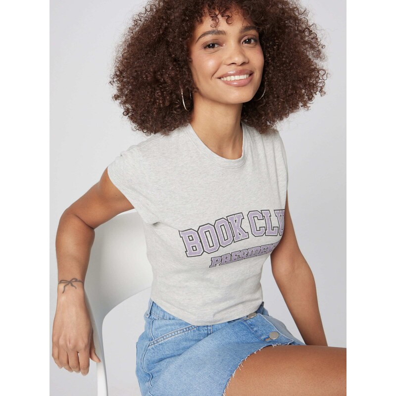 Daahls by Emma Roberts exclusively for ABOUT YOU Majica 'Cara' siva / pastelno lila / črna