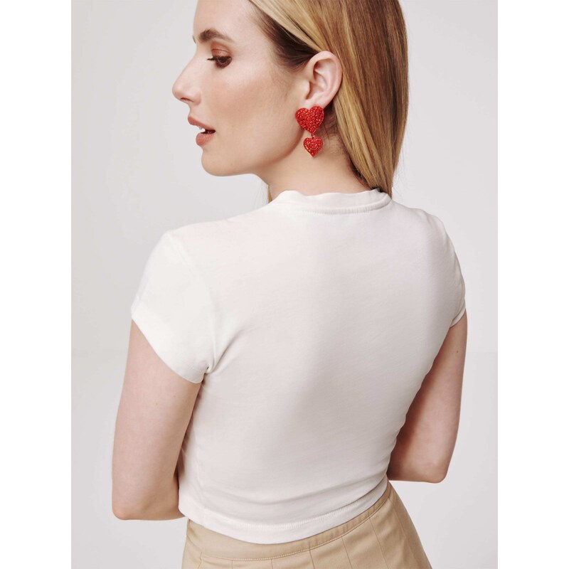 Daahls by Emma Roberts exclusively for ABOUT YOU Majica 'Cara' bež / rdeča / črna