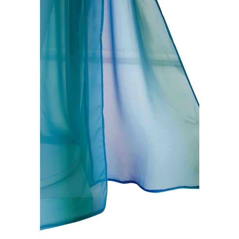 Trendyol večbarvno podloženo okno / izrežite podrobno chiffon gradient dolga večerna obleka