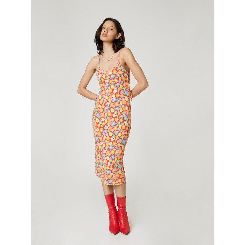 florence by mills exclusive for ABOUT YOU Poletna obleka 'Spring Clean ' voda / sivka / svetlo oranžna / grenada