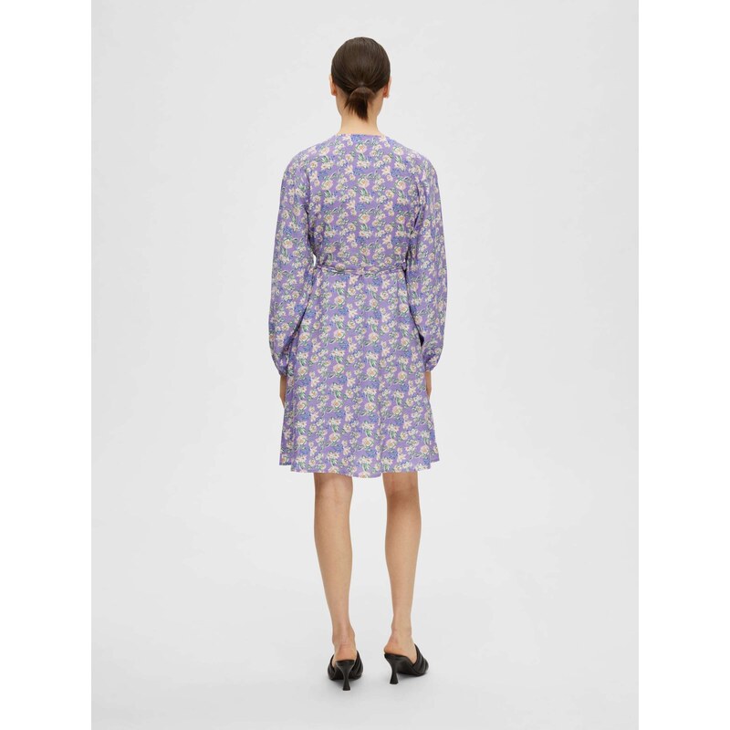 SELECTED Obleka 'Fiola' temno modra / travnato zelena / svetlo lila / pastelno roza / bela